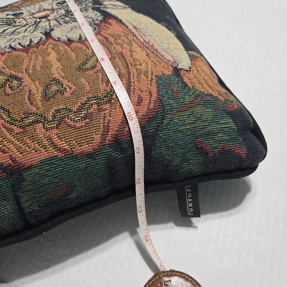 Halloween Tapestry Woven Pillow, rabbit pumpkin pillow